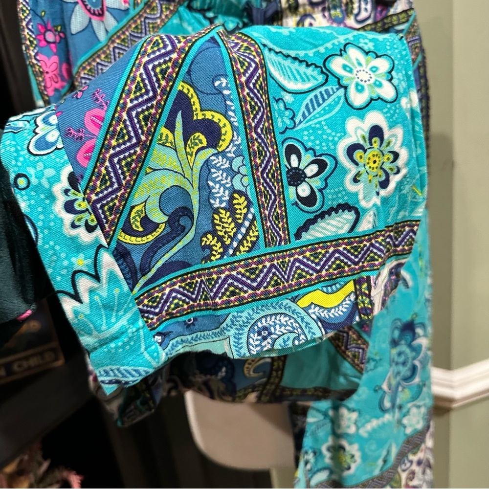 Natori Vibrant Paisley Patchwork Wide-Leg Pants – Size Small - Picture 5 of 10